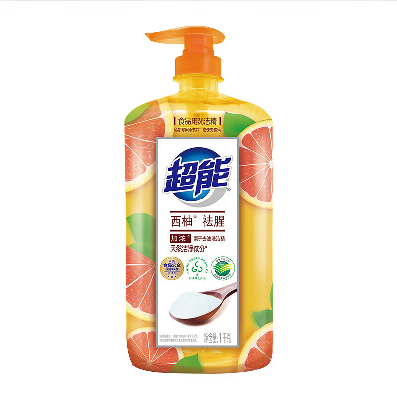 超能离子去油洗洁精(西柚祛腥)1kg*1瓶